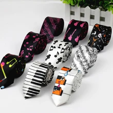 Новая мода новинка Для мужчин музыка галстук Пианино клавиатура Гитары нот галстук оптом