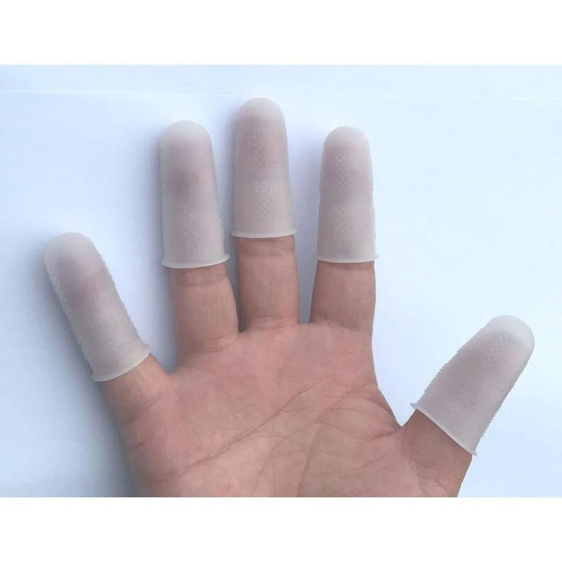 Silicone Fingers Cover Cap Fingertip Protector Anti-skid Heat Resistant for Kitchen Barbecue Household gloves XH8Z