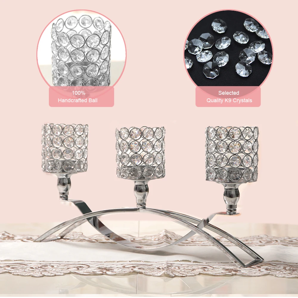 Хрустальный канделябр Candelabrum стол центральный подсвечники для чайника металлические подсвечники Свадебная вечеринка украшения дома подарки