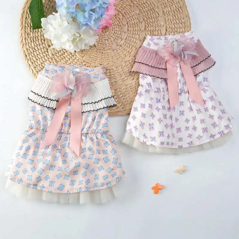 花犬ドレス夏子犬犬ドレスチワワドレス小中犬スカート王女犬服パーティーペットドレス 犬用ドレス Aliexpress