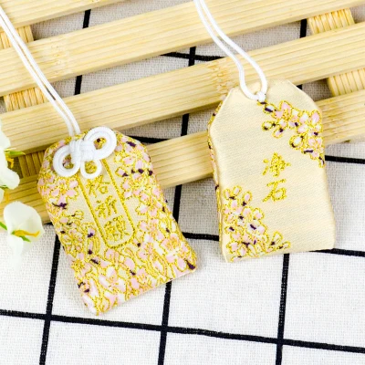 1 шт. традиционный брелок для ключей Omamori с надписью удача|Брелоки| |