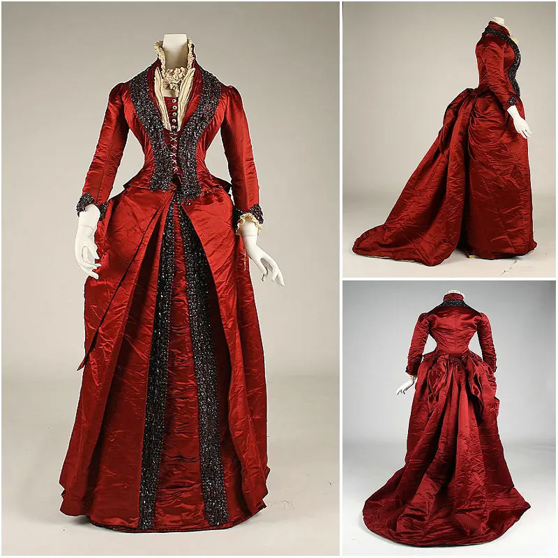 

2017 New!19 Century Victorian Dress1860S Scarlett Civil War Southern Belle dress Halloween dresses US4-36 C-903