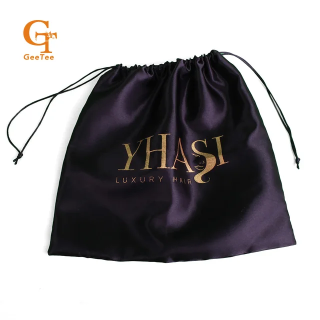 Custom Logo Brand Name Human Virgin Hair Premium Extension Wigs Custom Logo Brand Name Human Virgin Hair Premium Extension Wigs Packaging Satin Bags Extensions