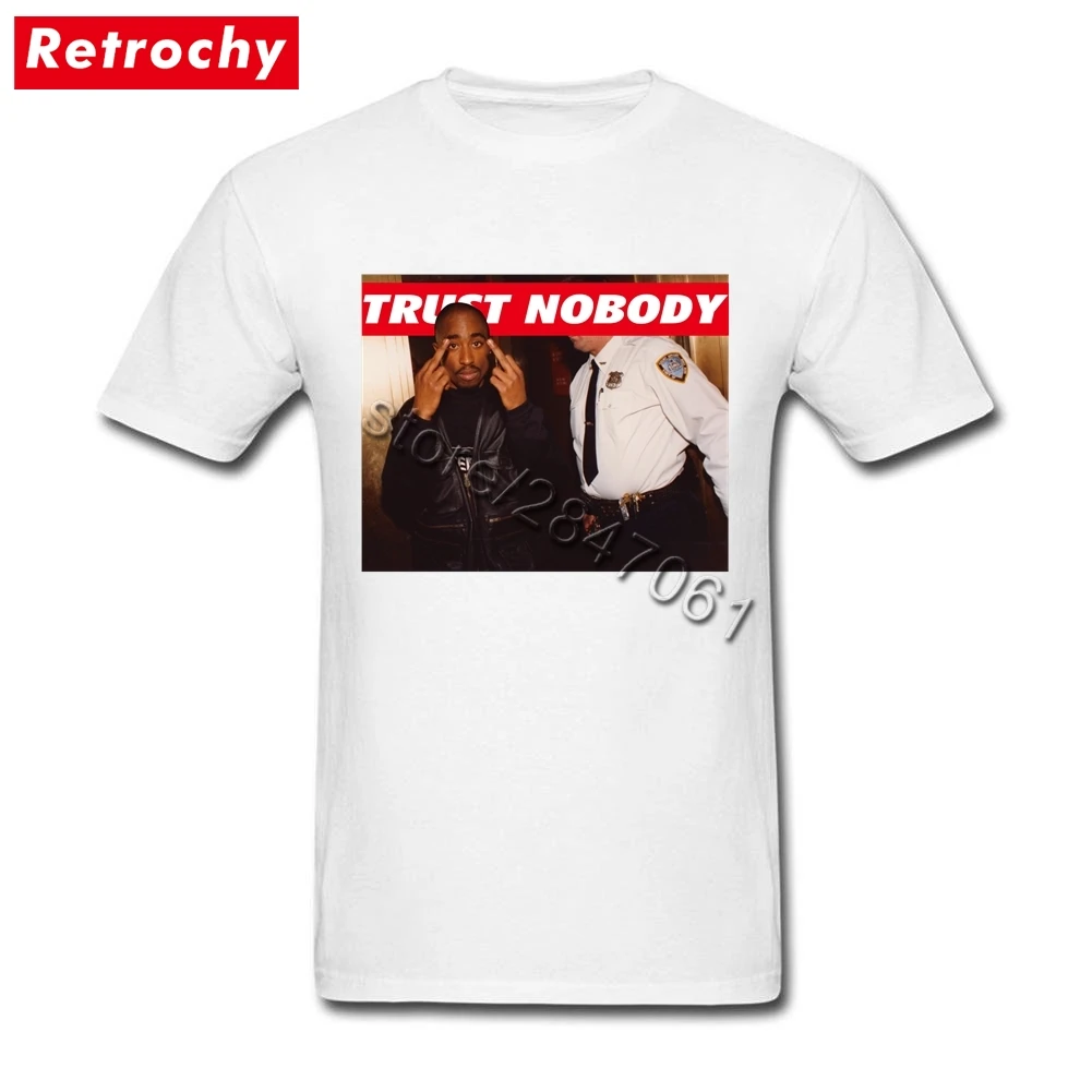 Rapper Tupac Shakur Tee 2Pac Trust Nobody Tee T Shirt Mens Vintage Shirt Round Neck Discount 