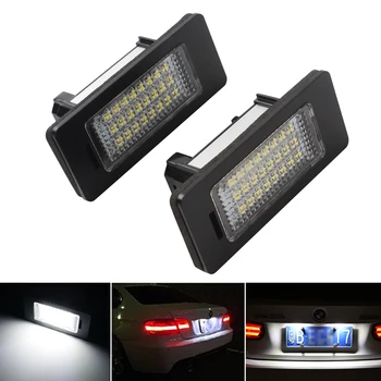 

2pcs 3W 24 LEDs Number Plate Light For BMW Car Styling Pure White LED Car Lights License Plate Light Easy to install