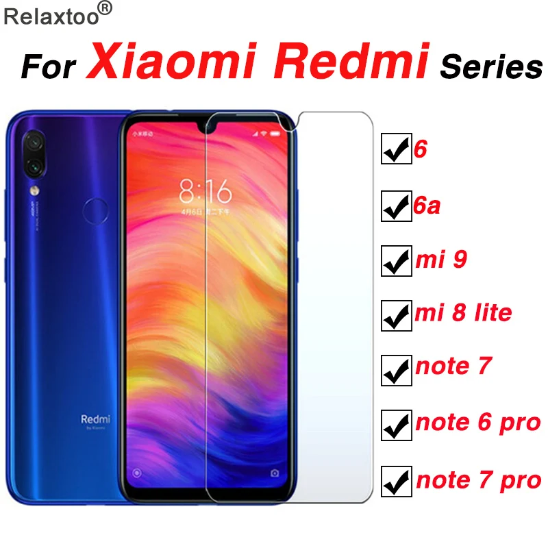 

Protective glass on for xiaomi redmi note 6 7 pro Mi 8 9 lite 6a tempered ksiomi redme xiomi xiamei note7 mi9 a6 glas xaomi film
