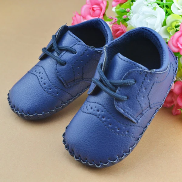 Baby Girls Boy PU Leather Crib Shoes Kids Soft Sole Loafers Toddler