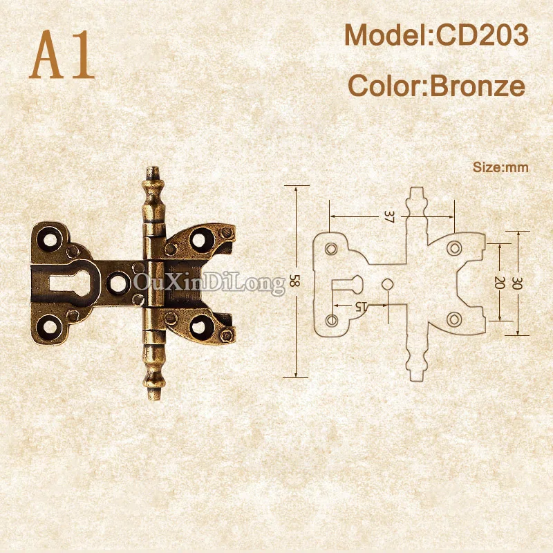 10 шт. 3 дюйма ретро винтажный стиль дверные петли европейская античная дверь петли одежды шкаф бронзовые шарниры K490