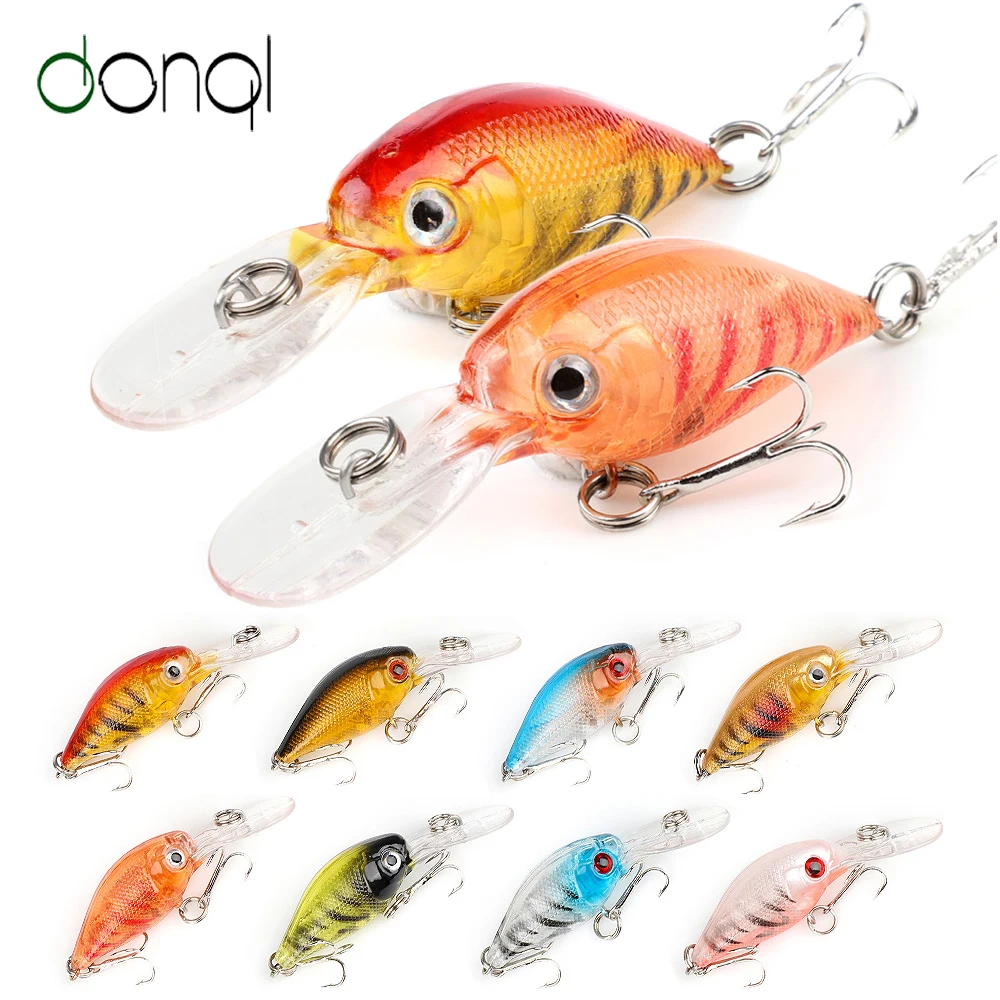 

DONQL 2pcs/lot Minnow Fishing Lures Wobblers Crankbaits 6cm 4.7g Artificial Hard Swim Bait Wobblers For Trolling Fishing Tackle