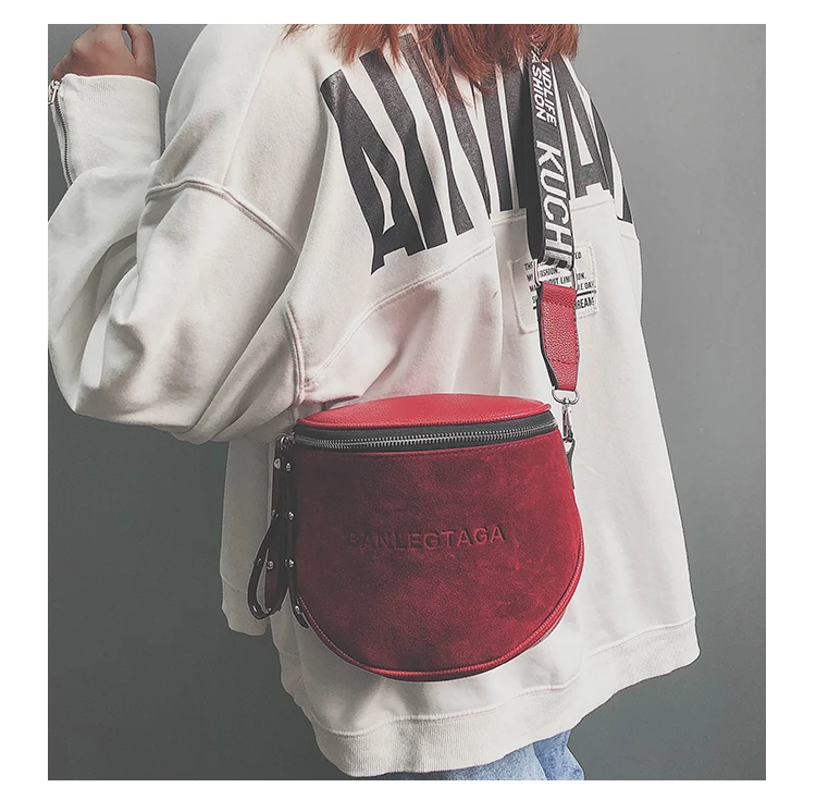 ZYJ Women Suede Leather Shoulder Handbags Waist Bags Chest Pack Girls Leisure Messenger Crossbody Casual Sling Bag Handbag (8)