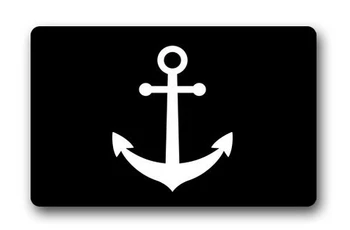 

New Custom Nautical Navy Anchor Theme Door Mat Cover Non-Slip Machine Washable Outdoor Indoor Decor Rug Christmas Gift U5-61