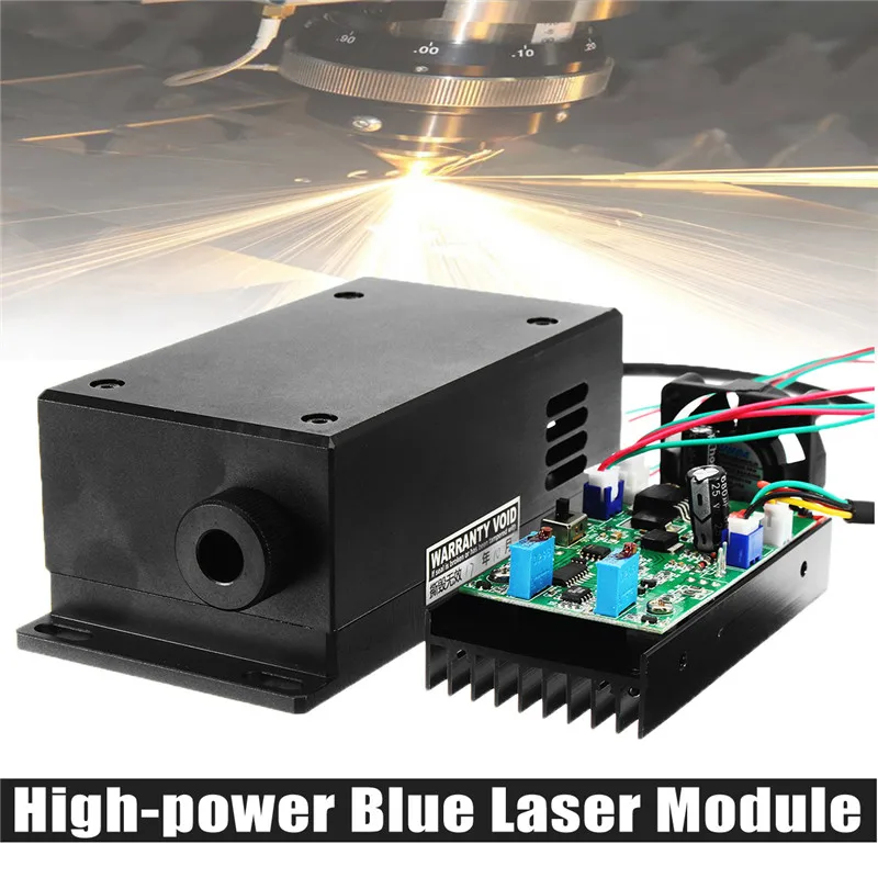 

450/445nm 17W 17000mw High Power Laser Head Engraving Module Adjustable Focal Blue Laser Module DIY Wood Metal Engraving Machine