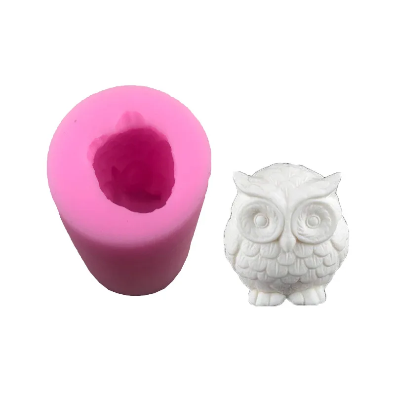 

3D Cute Owl Silicone Mold Designer DIY UV Resin Craft Concrete Molds for Plaster Polymer Clay Mold Oven Bake