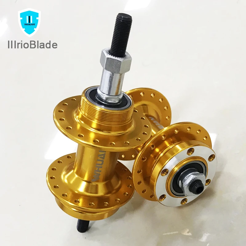 

Hubs for bicycle, Disc card, aluminium alloy TrioBlade, gold
