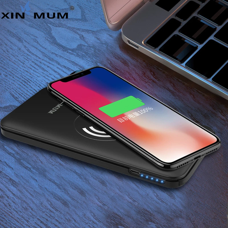 

XIN-MUM 10000mAh Power Bank QC3.0 PD Aluminum Portable Power Qi Wireless Fast Charging Charger Powerbank Battery Quick Charge