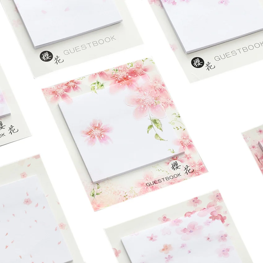 

30packs/lot Beautiful Cherry Blossom Japanese Style Small Fresh Can Be Torn Notes Posted Seven Selected
