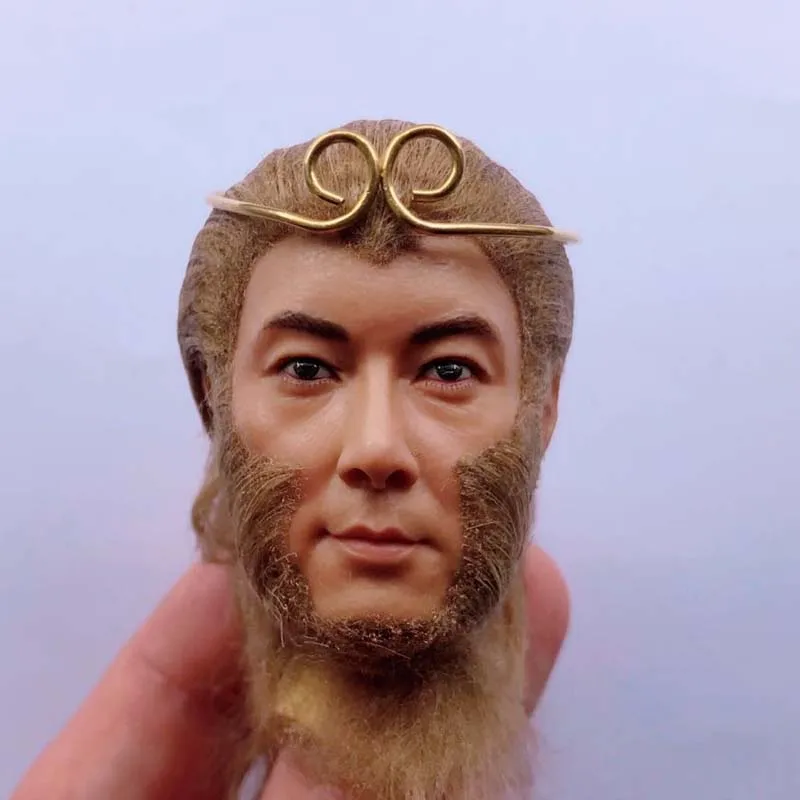 

Custom Dicky Cheung Head Sculpt 1/6 Scale Sun WuKong Asian Male Head Carving Model toys