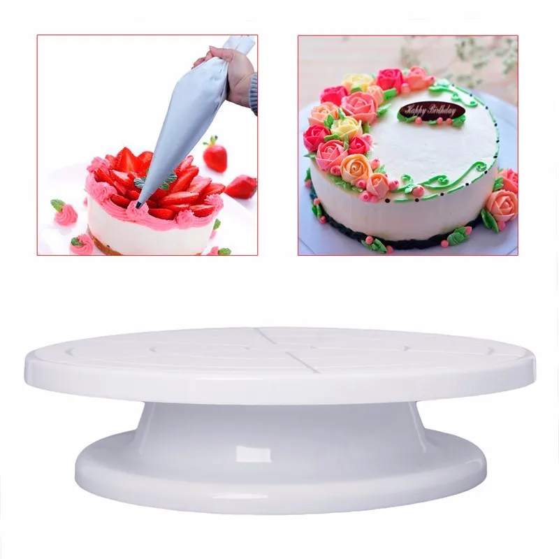 11" Rotating Revolving Cake Plate Decorating Turntable Kitchen Display