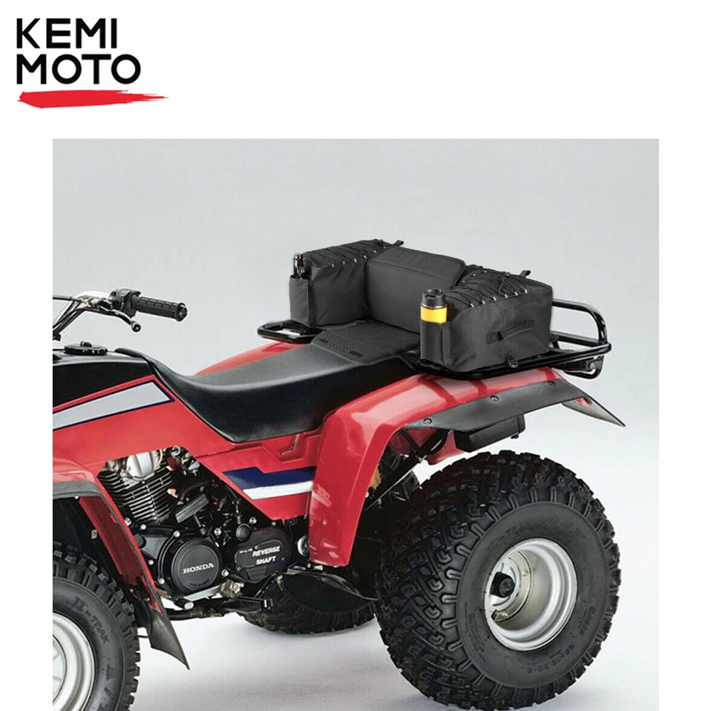 Us 58 99 30 Off Atv Quad Rear Bag Padded Seat Bottom Support Storage Pack Rack Back Road For Can Am Outlander 400 Polaris 300 Yamaha In