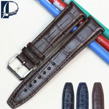 Pesno Watch Band Black Brown Dark Blue Watch Accessory 20mm 22mm Alligator Leather Watch Strap for