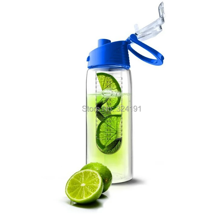 

eco-friendly Tritan plastic cup water bottle free shipping , 700ml Infuser fruit water bottle