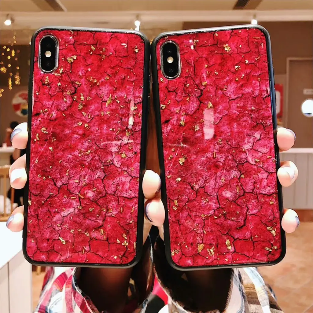 Platinum Drop Gel Phone Cases For iphone X 6 7 8 Case Luxury Emerald Purple Pink Shining Cover Plus Cpa |