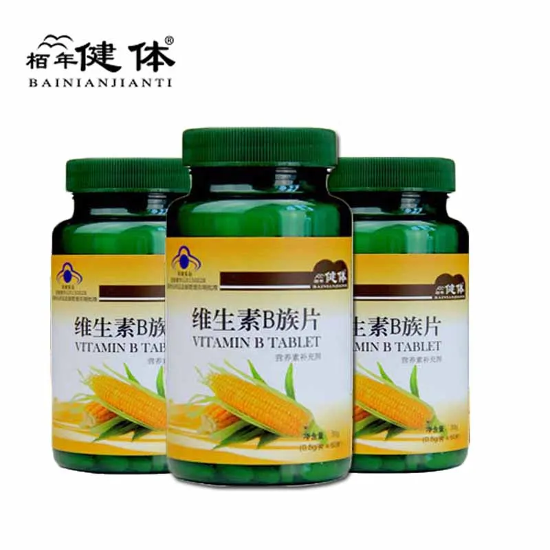 3Pcs/SetPure Natural Multivitamin B Adult VB Vitamin B1 B2 B6...