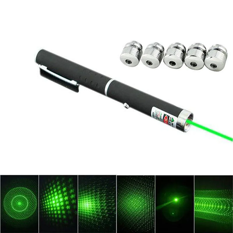 6 в 1 мощный зеленый лазерная указка Pen луч света Lazer 532NM луч Луч лазерная указка инструктор ручка P0.11