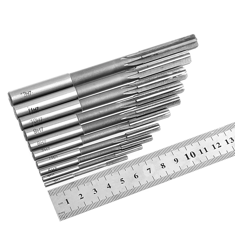 

New 10Pcs 3-12mm HSS Straight Shank Chucking Reamer Milling Cutter Tool