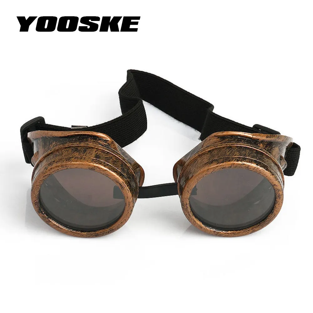 YOOSK очки стимпанк очки мужские винтажные Ретро сварочные панк готические солнцезащитные очки ретро паровые панк очки солнцезащитные очки