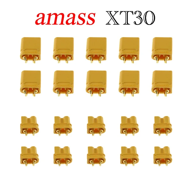 Amass XT90S XT90-S anti-искры XT30U XT60 XT90 MR30 XT60H разъем Вилки мужской женский FPV Drone Батарея разъем - Цвет: XT30U 10 Pair