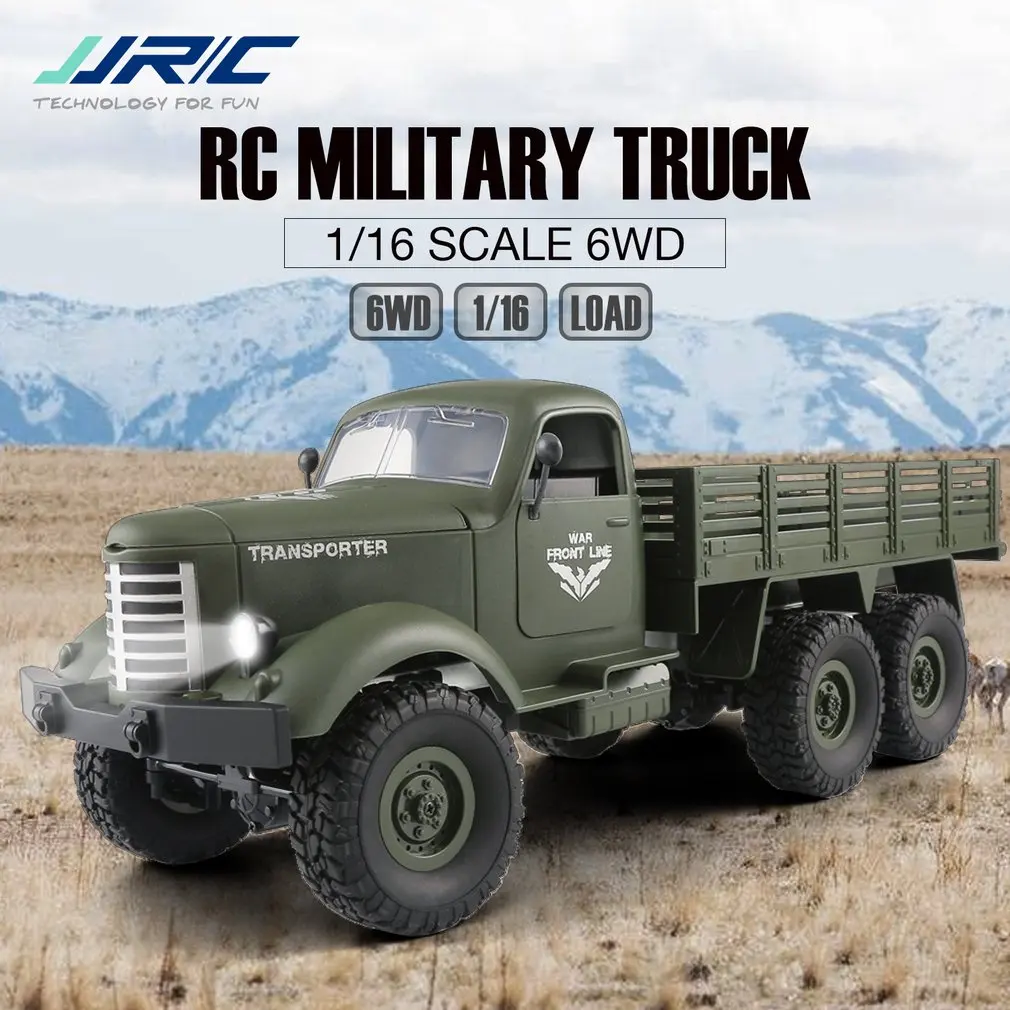 

JJR/C Q60 1/16 2.4G 6WD RC Off-Road Military Truck Transporter RC Car Remote Control Vehicle for Children Gift Kids Toy