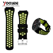 Мягкий силиконовый дышащий спортивный ремешок Водонепроницаемый 22 ремешок для часов, мм браслет для samsung Шестерни S3 Frontier/S3 классический