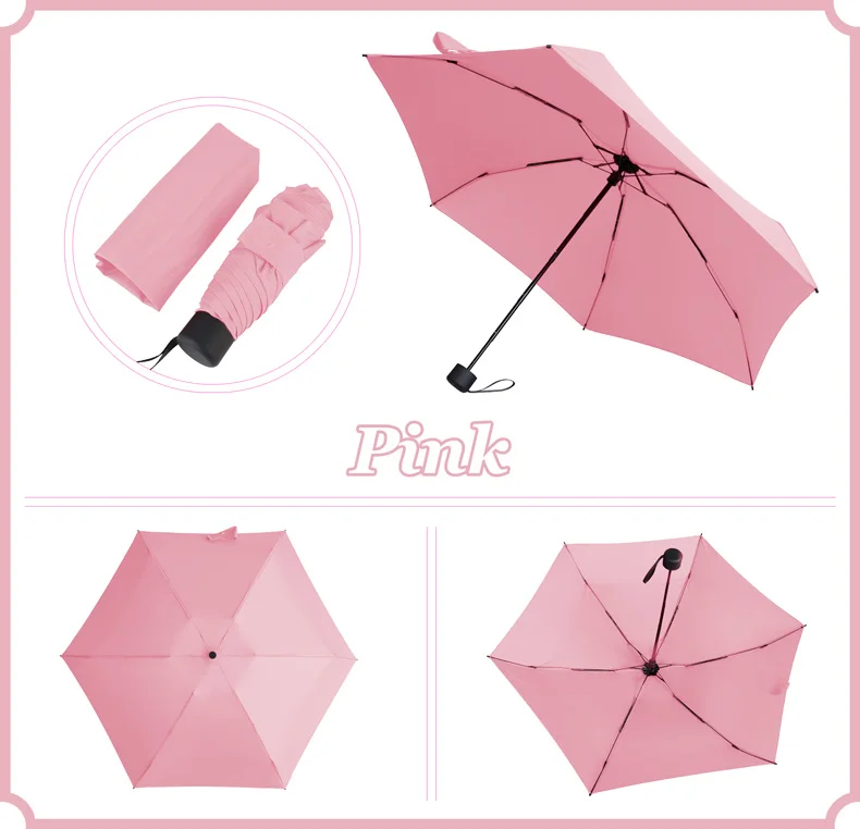 Супер-светильник, 190 г, Мини карманный зонтик для дождя, женский маленький зонтик, Ветрозащитный складной зонтик, компактный зонт для путешествий, для дождя, мужской зонт