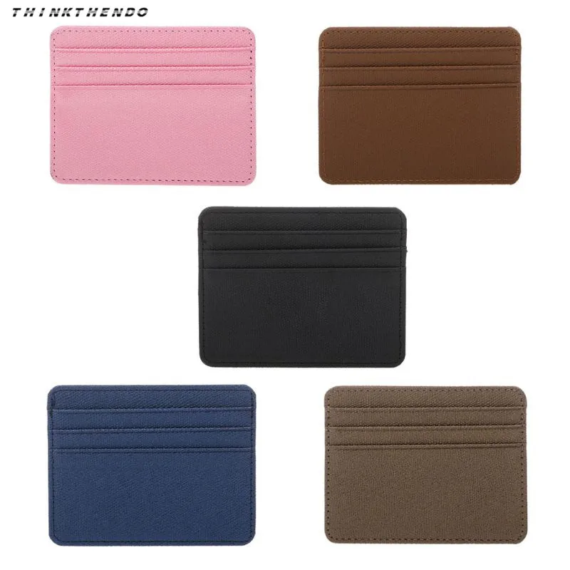 

THINKTHENDO Fashion Men Women Unisex Small Card Holder Slim Bank Credit Card ID Cards Coin Pouch Case Bag Wallet Organizer New