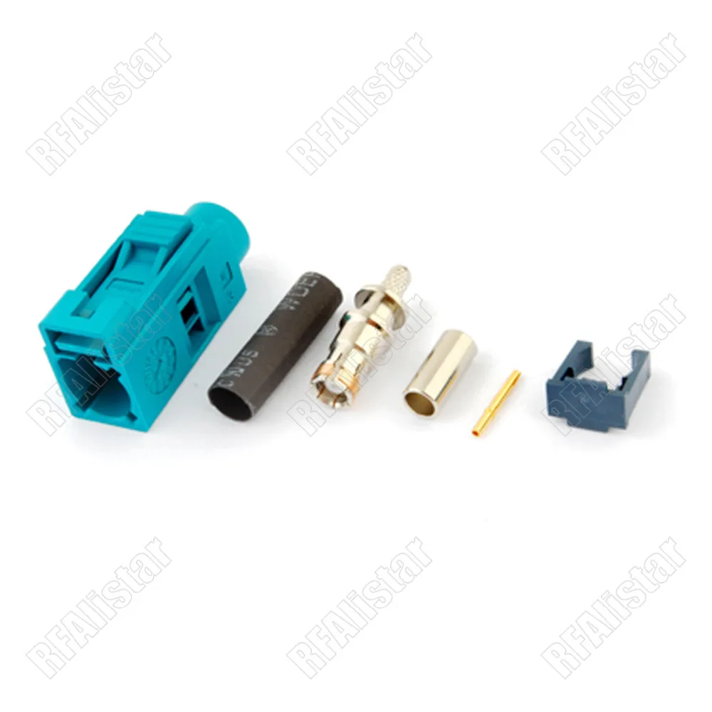 

Fakra "Z" Crimp Female Jack SMB Connector Waterblue/5021 Neutral coding RG316 RG174 LMR100 Cable Type