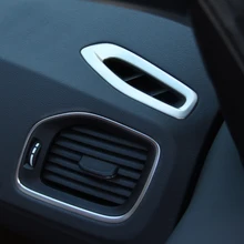 Para volvo s60 s60l xc60 v60 2 unids cubierta de ventilación de aire acondicionado tira de ajuste de la salida salpicadero interior marco de la decoración 3d