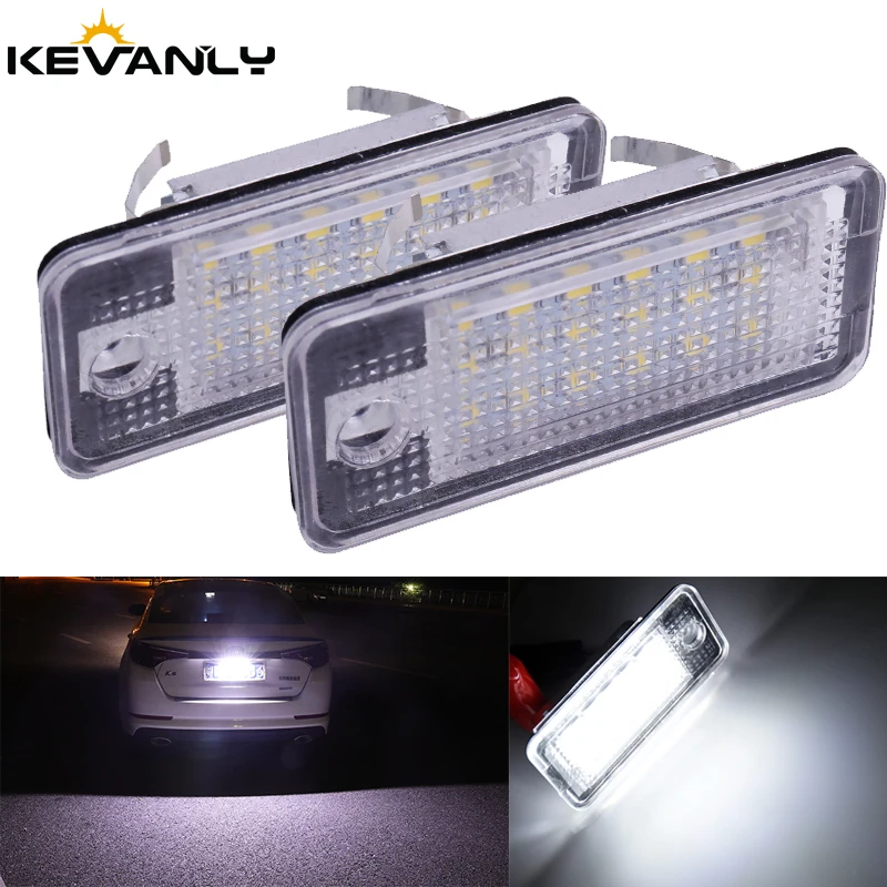 2 шт. 12 В подсветка номерного знака для Audi A3 S3 A4 S4 B6 B7 A6 C6 S6 A8 S8 RS4 RS6 Q7 CANBUS Beetle