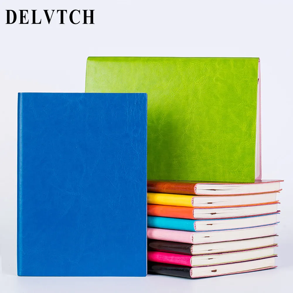 

DELVTCH A5 PU Leather 96 Sheets Notebook Daily Weekly Monthly Planner Agenda Day Plan Notebooks Journal Stationery Supplies