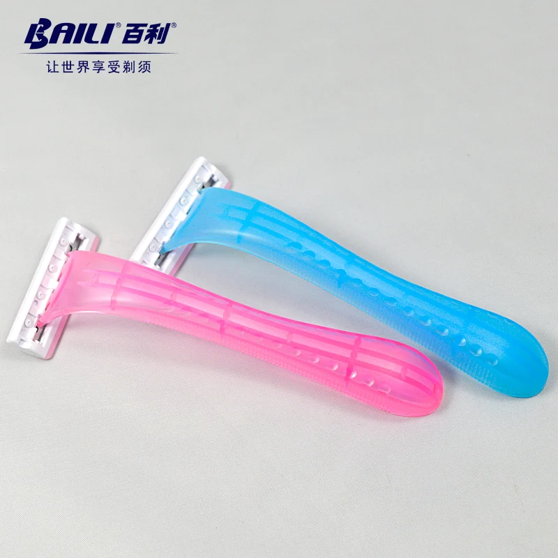 BAILI Triple Blades Ladies Shaving Safety Blade Razor Shaver for Female