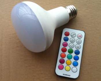 

5pcs Led bulb R80 10W E27 B22 RGBW LED Bulb Color Light RGB White Dimmable LED Lamp with Remote Controller Dimmer