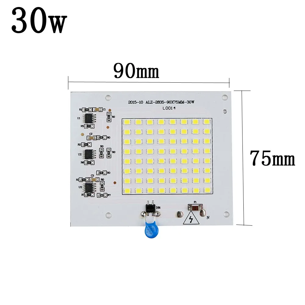 Умный чиповый светодиодный источник света IC лампа 2835 SMD Вход 10 Вт/20 Вт/30 Вт/50 Вт для