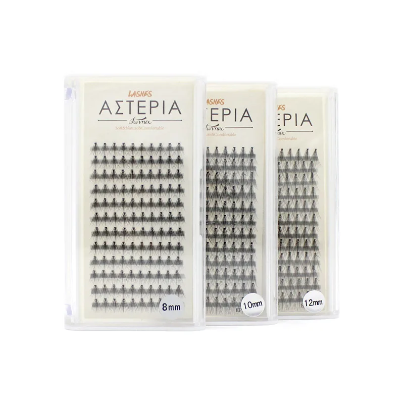 

5 Trays 120 pcs/Tray Faux Mink Eyelashes C Curl Individual Eyelash Extension Knotted 10D Silk Lashes