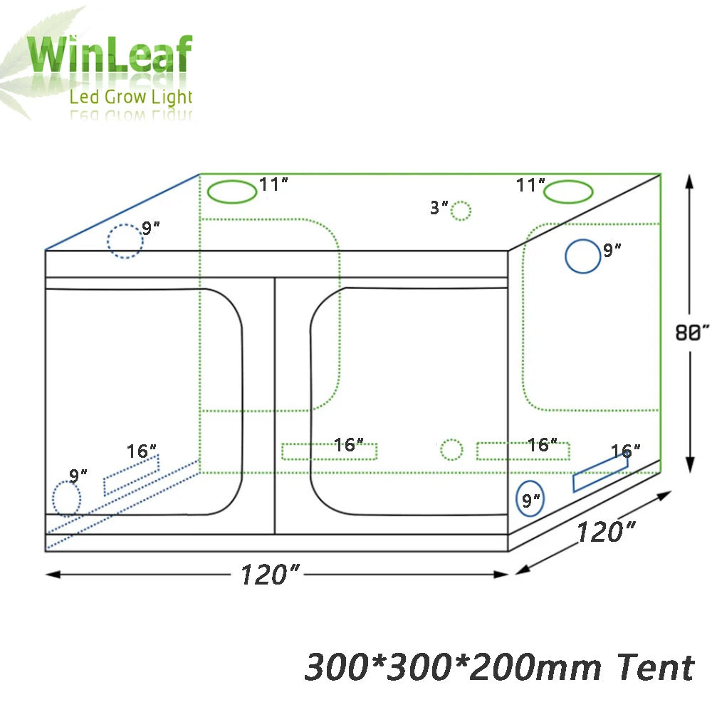

grow tent indoor Hydroponic greenhouse 300*300*200 mm Room Box Plant Growing, Reflective Mylar Non Toxic Garden Greenhouses