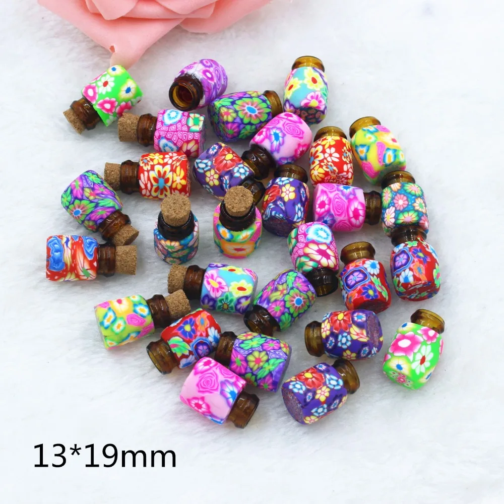 20pcs/lot polymer clay bottle DIY ploymer clay accessoriesin Figurines