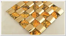 Brand New 1BOX (11sheets) Metal Crystal Glass 3D Mosaic Tile Wall tile kitchen backsplash ceiling tile Free shipping 3d random design fresh green crystal glass mosaic backsplash pool wall tile bathroom kitchen decor sticker free shipping lsnsj06