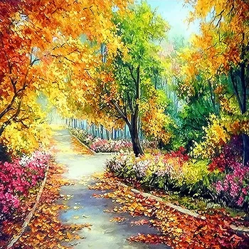 

CAMMITEVER 5D Full Drill Diy Diamond Painting Oil Painting Colourful Tree Cross Stitch Resin Diamond Sets Diamond