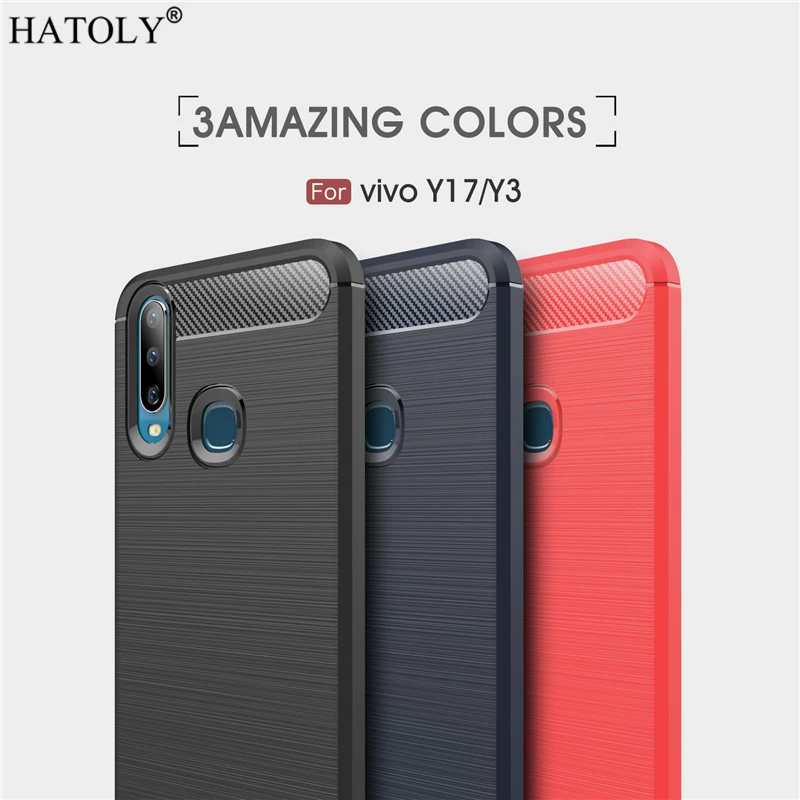 

Cover Vivo Y17 Case Business Style Soft Silicone Rubber Armor Shell Protective Phone Cover Case for Vivo Y17 Cover for Vivo Y17
