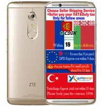 Original zte axon 7 a2017 qualcomm snapdragon 820 qual kern 6g RAM 128G ROM 5,5 zoll 2560*1440 20 Mt CAM Smartphone Android 6.0 BAT