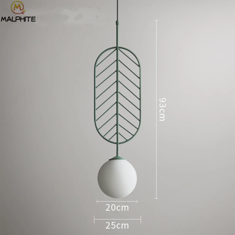 Подвесной светильник в скандинавском стиле, простой современный подвесной светильник s, кафе, ресторан, подвесные светильники с листьями макарон, декоративный светильник - Цвет корпуса: K